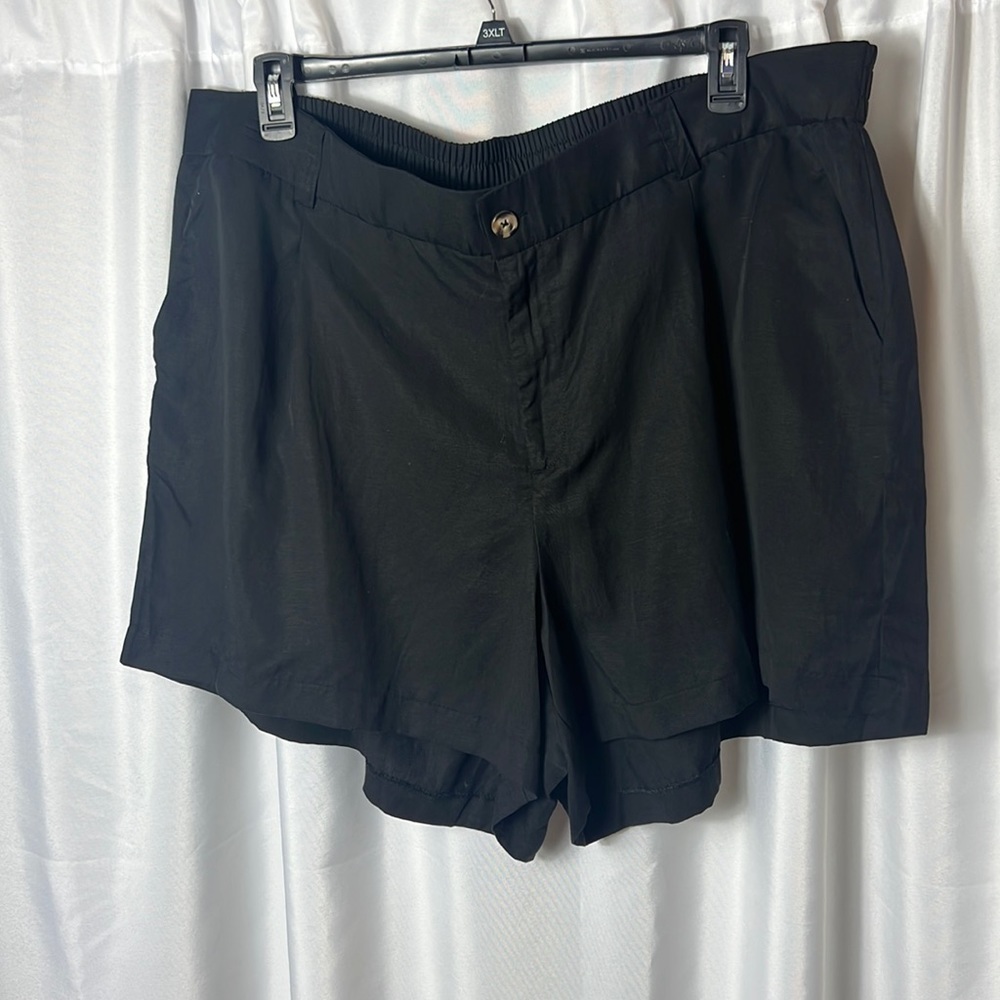 Torrid Black Linen Shorts